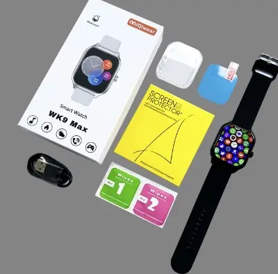 Picture of Pix WK9 Max Smartwatch IPS Display with free case & screen protector gift