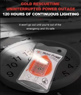Picture of Pix Salt Water Lamp Emergency Light 120 hours - Portable Salt Water Lamp, 3 LED Outdoor Salt Lamp Emergency Camping Lantern, 120 Hours No Battery Reusable Salt Lighting with Lanyard for Night Fishing Camping