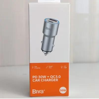 Picture of Car Charger Biva PD 30W + QC3.0 Dual Port Fast Car Charger