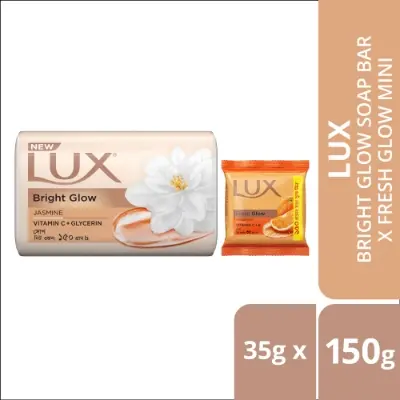 Picture of Lux Soap Bar Bright Glow 150g (35g Soap Bar Free)