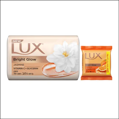 Picture of Lux Soap Bar Bright Glow 150g (35g Soap Bar Free)