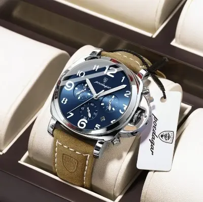 Picture of Men's watch Poedagar 859 Luxury Military Watch For Men Waterproof Luminous Date Chronograph Man Watch Sports Casual Leather Men's watch
