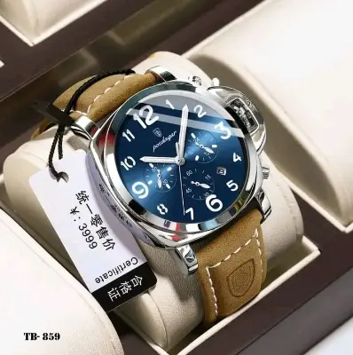 Picture of Men's watch Poedagar 859 Luxury Military Watch For Men Waterproof Luminous Date Chronograph Man Watch Sports Casual Leather Men's watch