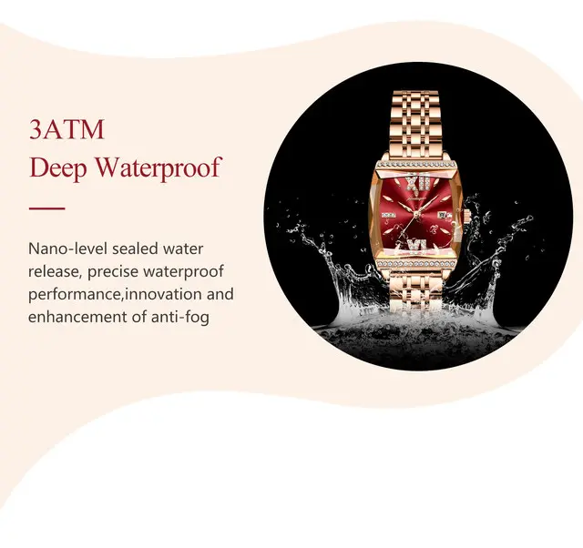 Picture of Poedagar 795 Luxury Ladies Premium Fashion Wrist Watch  –  Crystal Stones, Stainless Steel Strap, Date Display waterproof quartz movement