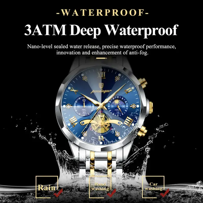 Picture of Poedagar 938 model new Men's watch special discount unique design Diamond cutting glass chronograph active waterproof wrist-watche FOR men