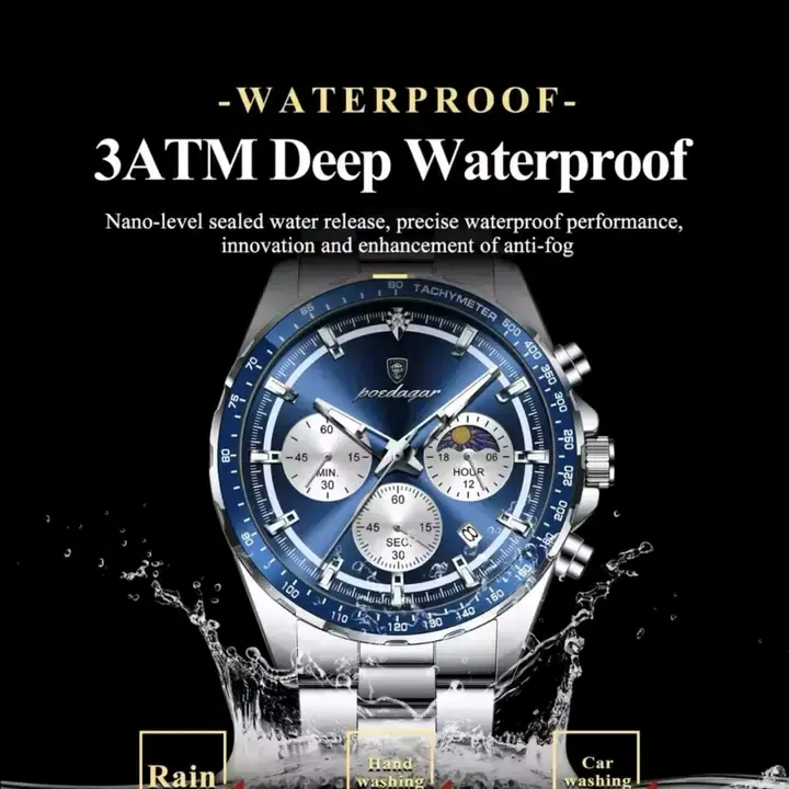 Picture of Poedagar 879 new Men's watch Chronograph active luxury fashion exclusive design waterproof imported wrist-watche for Men