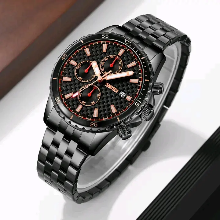 Picture of Skmei 9334 new Men's watch special discount unique design stainless steel imported chronograph active waterproof exclusive collection wrist-watche for Men
