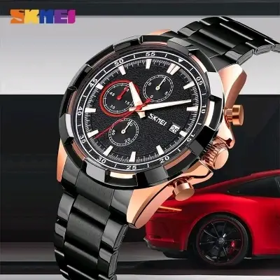 Picture of Skmei 9334 new Men's watch special discount unique design stainless steel imported chronograph active waterproof exclusive collection wrist-watche for Men