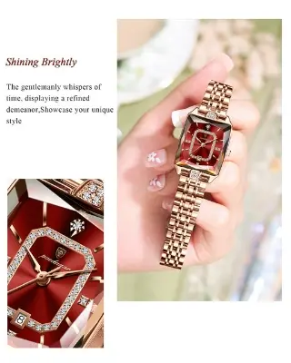 Picture of Poedagar 785 ladies watch Waterproof  square Dial uniq design Luxury Quartz Watch for Women Stainless Steel Band Wristwatch Reloj Mujer with Box