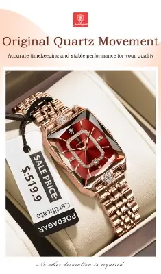 Picture of Poedagar 785 ladies watch Waterproof  square Dial uniq design Luxury Quartz Watch for Women Stainless Steel Band Wristwatch Reloj Mujer with Box