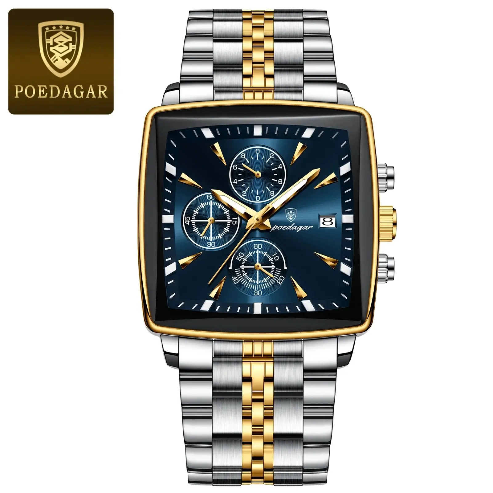Picture of Poedagar 866 Men's watch special discount stainless steel direct import chronograph active unique style waterproof wrist-watche for men