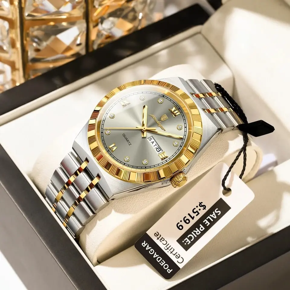Picture of Poedagar 872 new Model Men's watch special discount unique design imported exclusive collection luxury fashion stainless steel waterproof quartz movement wrist-watch for Men