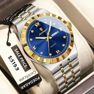 Picture of Poedagar 872 new Model Men's watch special discount unique design imported exclusive collection luxury fashion stainless steel waterproof quartz movement wrist-watch for Men