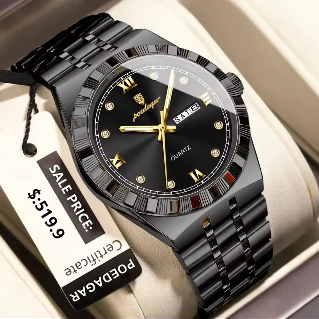 Picture of Poedagar 872 new Model Men's watch special discount unique design imported exclusive collection luxury fashion stainless steel waterproof quartz movement wrist-watch for Men