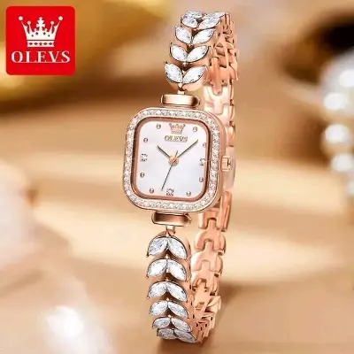 Picture of Olevs 9987 Quartz Watch for women daimond mermaid stainless steel imported waterproof luxury fashion unique design wrist-watch for ladies