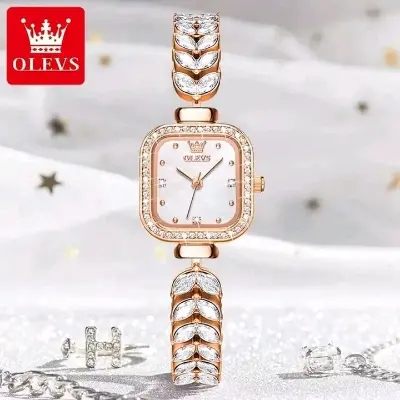 Picture of Olevs 9987 Quartz Watch for women daimond mermaid stainless steel imported waterproof luxury fashion unique design wrist-watch for ladies