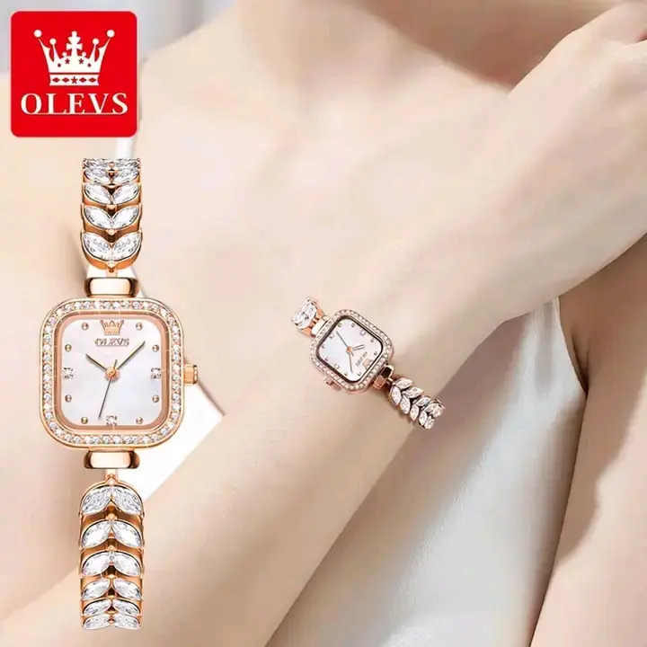 Picture of Olevs 9987 Quartz Watch for women daimond mermaid stainless steel imported waterproof luxury fashion unique design wrist-watch for ladies
