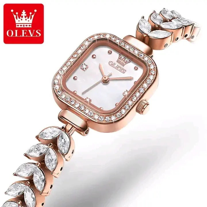 Picture of Olevs 9987 Quartz Watch for women daimond mermaid stainless steel imported waterproof luxury fashion unique design wrist-watch for ladies