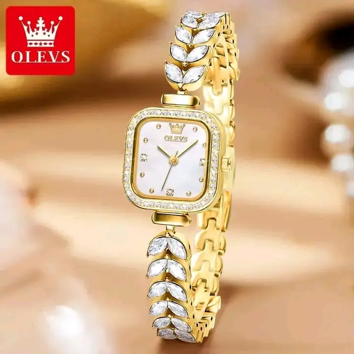 Picture of Olevs 9987 Quartz Watch for women daimond mermaid stainless steel imported waterproof luxury fashion unique design wrist-watch for ladies