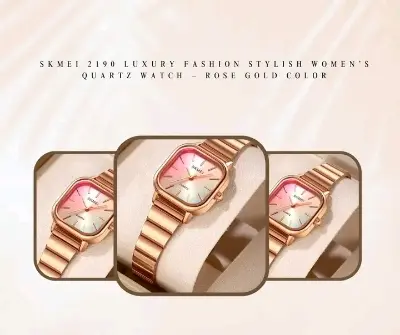Picture of Skmei Top Brand Luxury Stainless Steel Strap Quartz Wristwatch For Ladies Watches Waterproof Clock reloj mujer