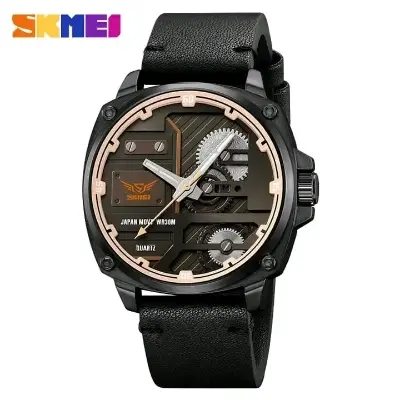 Picture of SKMEI 2289 new Men's watch special discount unique design high quality imported quartz movement waterproof leather belt wrist-watche for men
