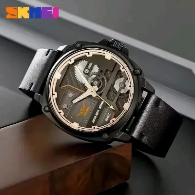 Picture of SKMEI 2289 new Men's watch special discount unique design high quality imported quartz movement waterproof leather belt wrist-watche for men