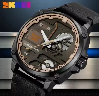 Picture of SKMEI 2289 new Men's watch special discount unique design high quality imported quartz movement waterproof leather belt wrist-watche for men