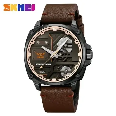 Picture of SKMEI 2289 new Men's watch special discount unique design high quality imported quartz movement waterproof leather belt wrist-watche for men