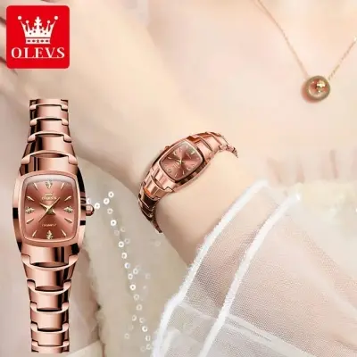 Picture of Olevs 7006 wrist-watche for women, unique design ceramic strap quartz movement waterproof watch