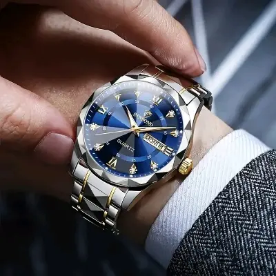Picture of Binbond 2521 luxury fashion diamond cutting glass stainless steel imported quartz movement wrist-watch FOR men