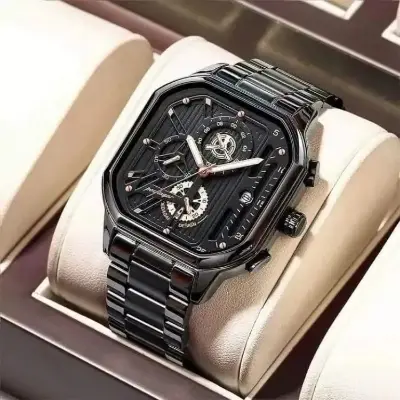 Picture of Poedagar 628 new model unique design luxury fashion stainless steel imported chronograph active waterproof wrist-watche for men