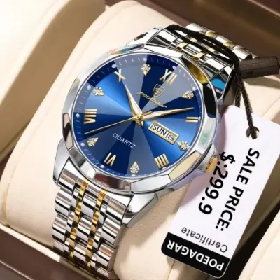 Picture of Poedagar 810 new model luxury fashion stainless steel imported waterproof diamond cutting quartz movement wrist-watch for men