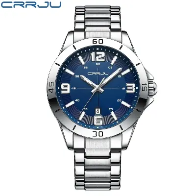 Picture of CRRJU 5003 new luxury fashion stainless steel imported waterproof quartz movement wrist-watche for men