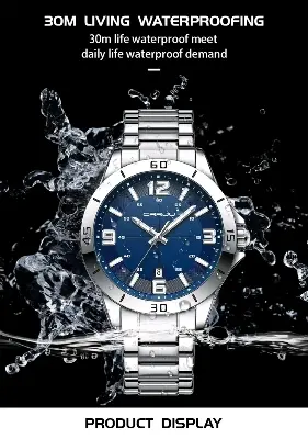Picture of CRRJU 5003 new luxury fashion stainless steel imported waterproof quartz movement wrist-watche for men