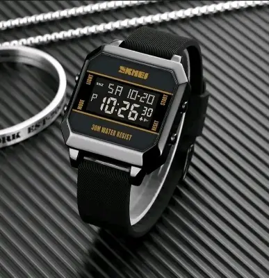 Picture of Skmei luxury fashion digital display imported Silicon belt waterproof wrist-watche for men