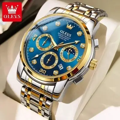 Picture of Olevs 2889 luxury fashion stainless steel imported waterproof chronograph active wristwatch FOR men