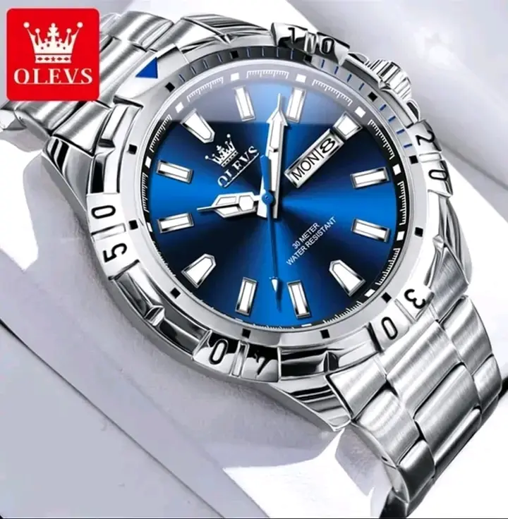 Picture of Olevs 5560 new luxury fashion gorgeous design and colour, stainless steel imported waterproof quartz movement wrist-watch FOR men