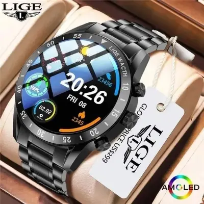 Picture of Lige BW0321 new full touch screen Bluetooth call, call recive, call dail,  health features smartwatche for men
