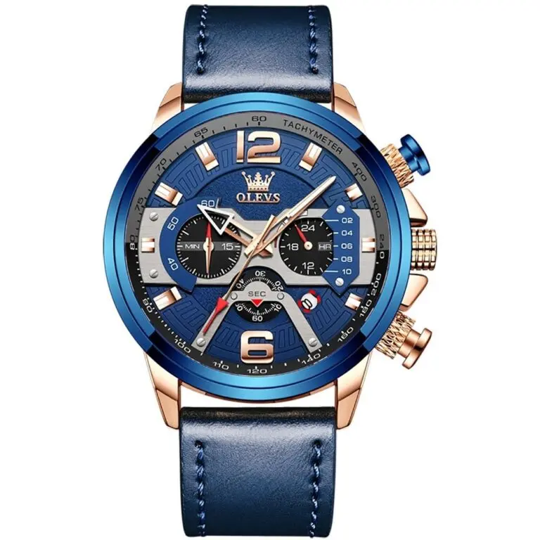 Picture of Olevs 9915 luxury fashion leather belt waterproof imported sports watche for men