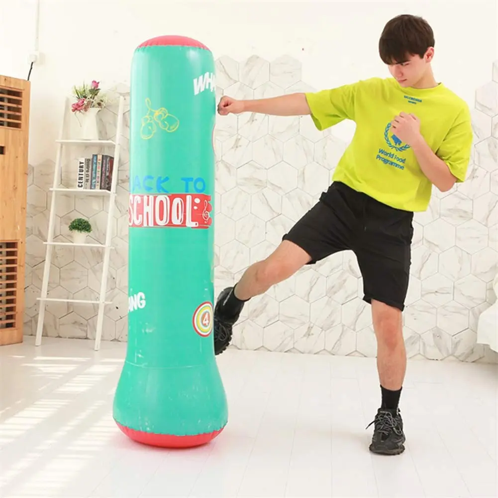 Picture of Fitness Punching Bag Heavy Punching Bag Inflatable Punching Tower Bag Freestanding Children Fitness Play Adults De-Stress Boxing Target Bag