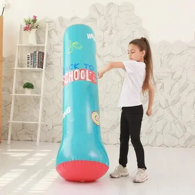 Picture of Fitness Punching Bag Heavy Punching Bag Inflatable Punching Tower Bag Freestanding Children Fitness Play Adults De-Stress Boxing Target Bag