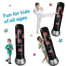 Picture of Fitness Punching Bag Heavy Punching Bag Inflatable Punching Tower Bag Freestanding Children Fitness Play Adults De-Stress Boxing Target Bag