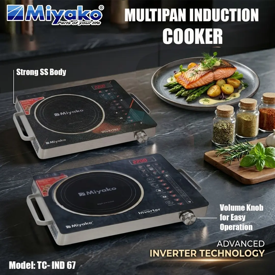 Picture of Miyako Induction Cooker Inverter (TC- IND 67)-2200 Watt - 2 Years Official Warranty 