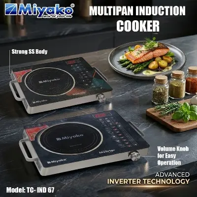 Picture of Miyako Induction Cooker Inverter (TC- IND 67)-2200 Watt - 2 Years Official Warranty 