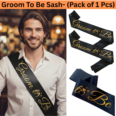 Groom to Be Sash for Future Groom, Wedding, Bachelor Party Accessory- (1 Pcs)