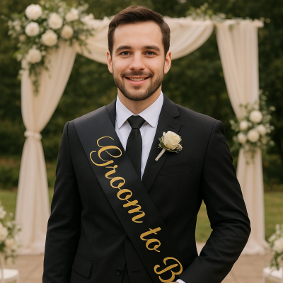Groom to Be Sash for Future Groom, Wedding, Bachelor Party Accessory- (1 Pcs)