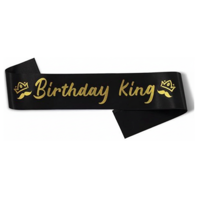 Birthday King / Birthday Boy Sash for Mes's Birthday Party- (Pack of 01 Pcs)