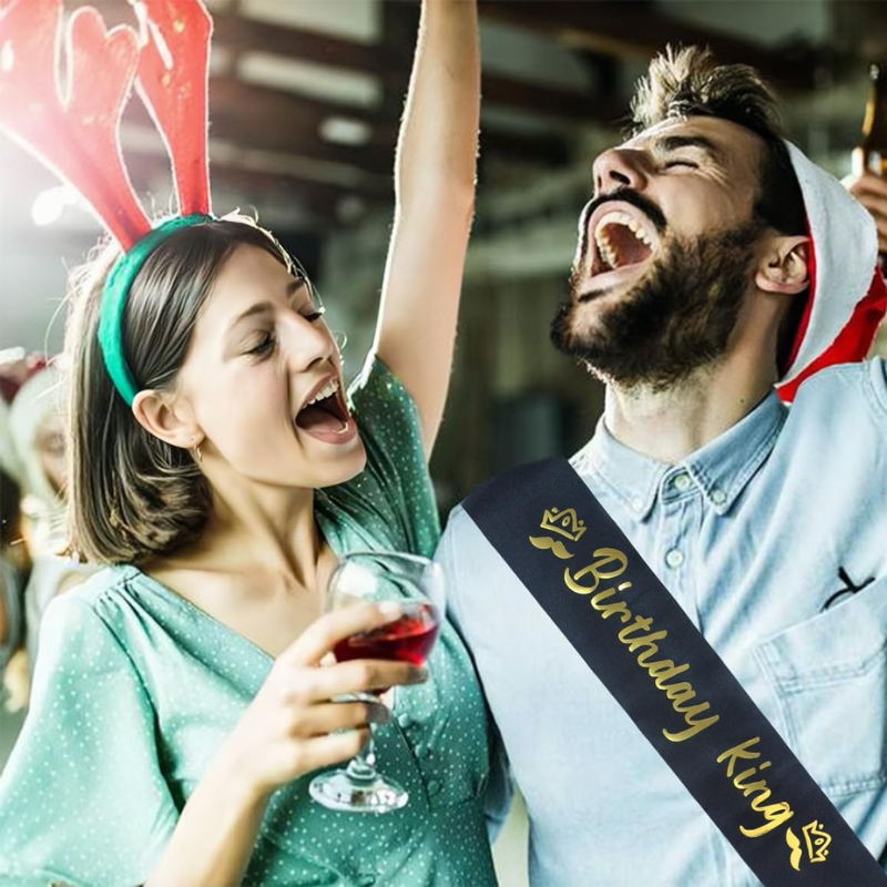 Birthday King / Birthday Boy Sash for Mes's Birthday Party- (Pack of 01 Pcs)