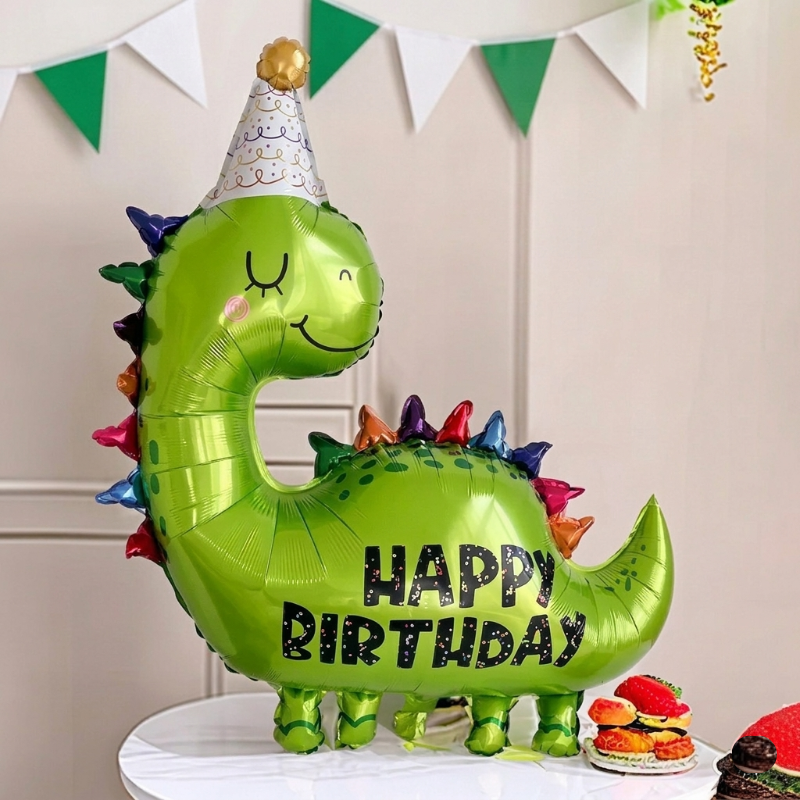 Dinosaur Shape Foil Balloons - Animal Jungle Theme Party Decor for Boys & Girls- (1 Pcs)