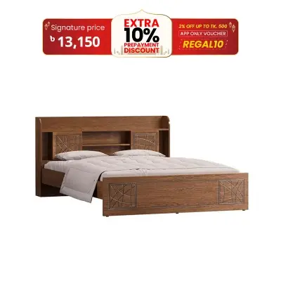 Picture of Regal CHEVRON Laminated Board Double Bed BDH-145-1-1-20 (DOUBLE)